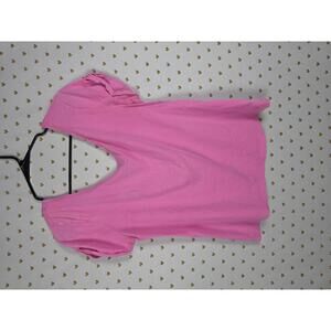 Victorias Secret PINK Open Back Cute Hot PINK Shirt Tee XS SMALL Slouchy